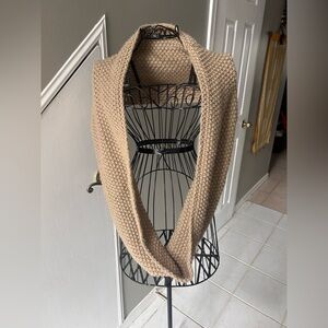 Cozy Tan Knit Women's Sweater Wrap Scarf